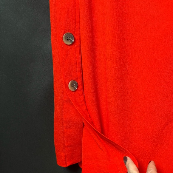 Madewell Women's Red Side Button Skirt - Picture 6 of 10